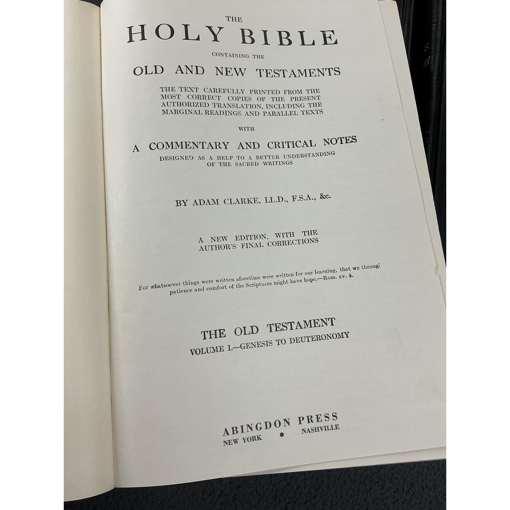 Adam Clarke Holy Bible Clarke's Commentary 6-Volume Box Set Hardcover Black - Picture 5 of 6